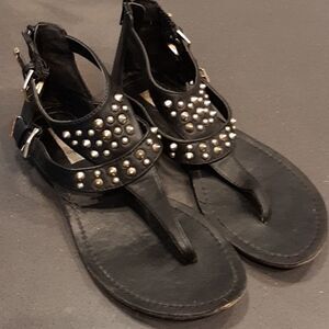 Olsenboye Black Studded Sandals 